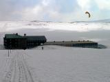 Latawiec nad Loučni Boudą zimą