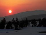 Zachód słońca na Przełęczy Karkonoskiej